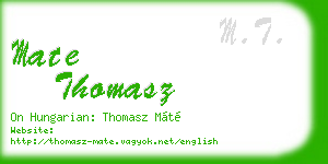 mate thomasz business card