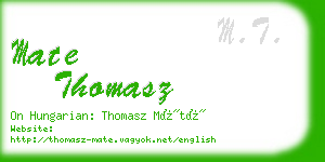 mate thomasz business card